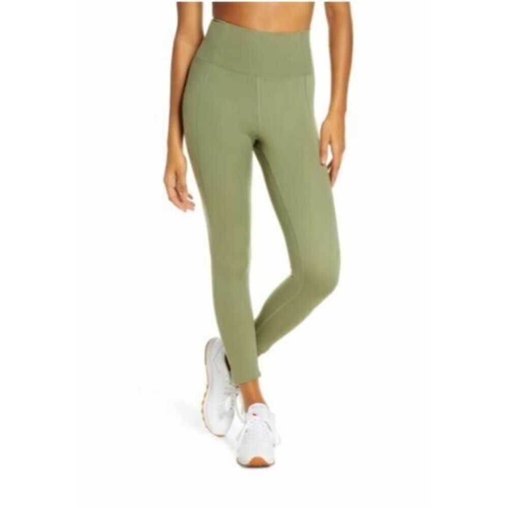 Girlfriend Collective High Rise Compressive 7/8 Leggings Olive Green XS NWT